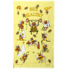 Essuie-vaisselle (torchon) en coton, aux motifs amusants et représentants des abeilles entrain de faire du sport.