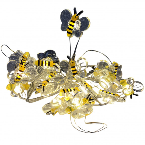 Guirlande lumineuse LED avec abeilles