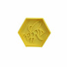 Emporte-pièces/cachet hexagonal avec motif abeilles