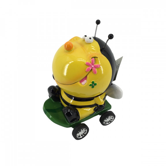Tirelire abeille sur skateboard