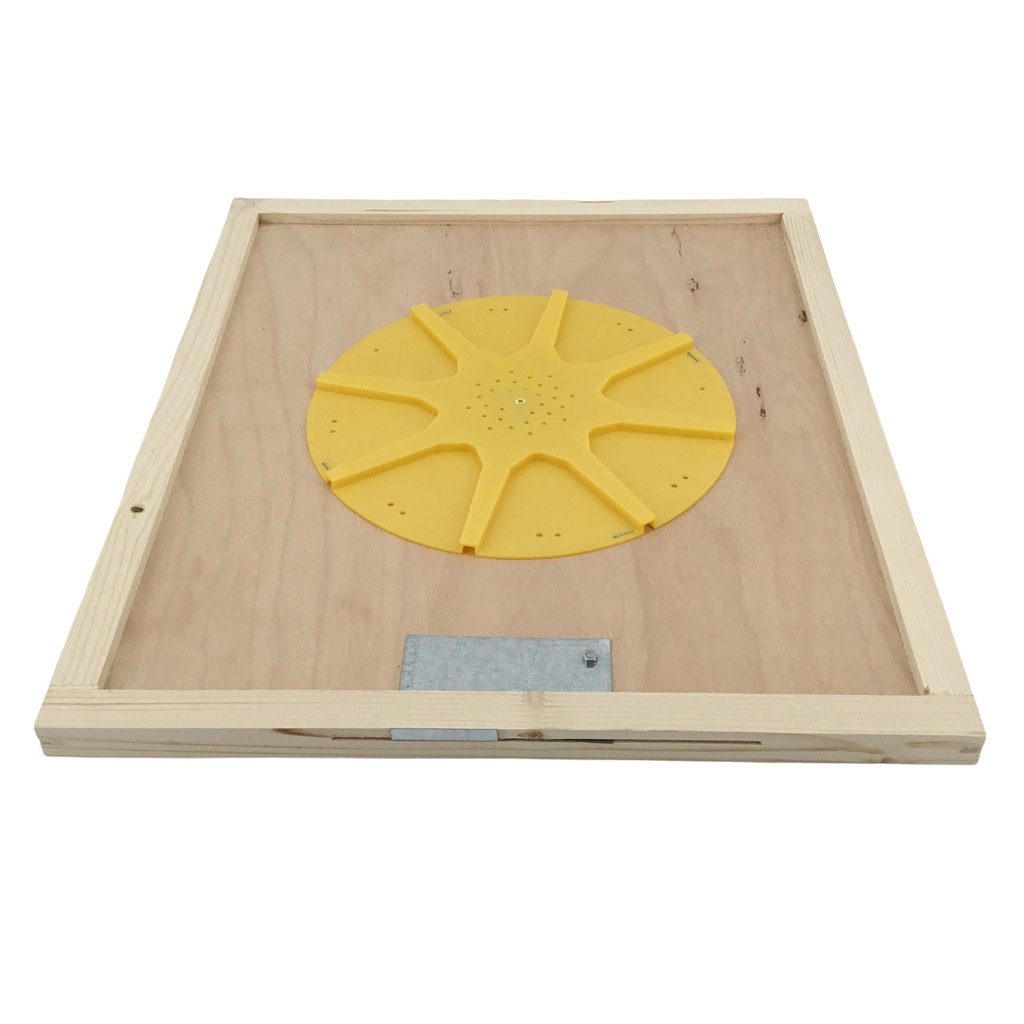 Chasse-abeille à 8 sorties, en plastique, monté sur plateau couvre-cadre 43x50 cm