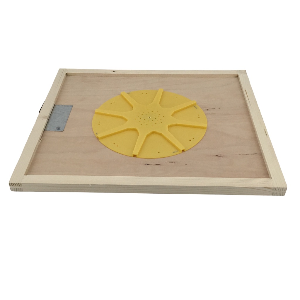 Chasse-abeille à 8 sorties, en plastique, monté sur plateau couvre-cadre 43x50 cm