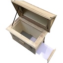 Ruchette MAISON format Dadant ouverte, tiroir de fond de ruche amovible