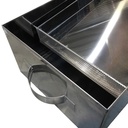 Cérificateur solaire en inox - SMALL, détail de la grille de rétention de déchets