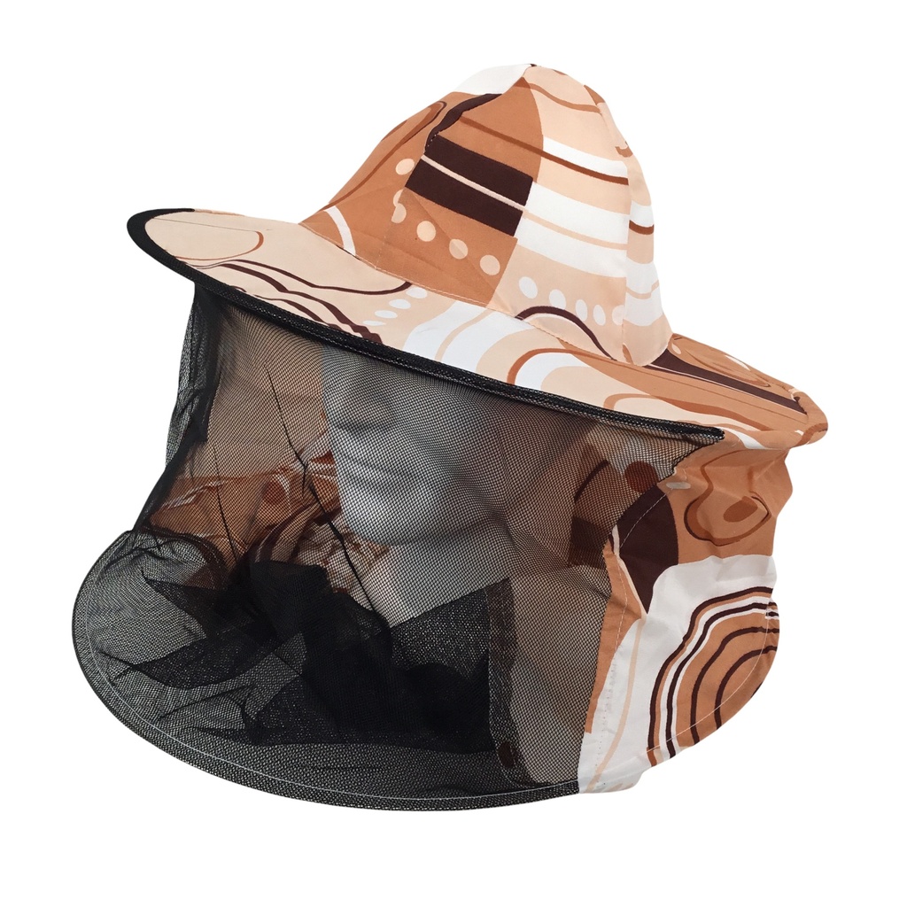 Chapeau voile d'apiculteur avec motifs