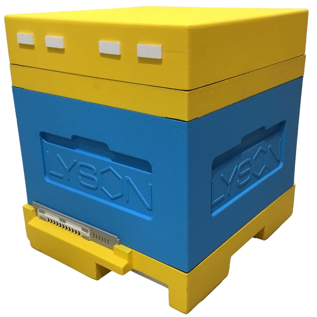 Ruche d'élevage convertible Lyson 12C PEINTE avec bouchons dans le toit