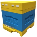 Ruche d'élevage convertible Lyson 12C PEINTE avec bouchons dans le toit