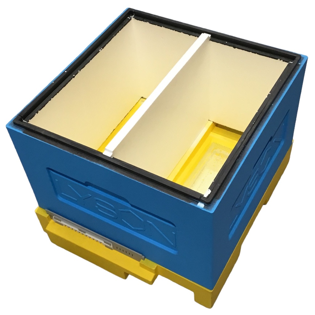 Ruche d'élevage convertible Lyson 12C PEINTE avec une partition centrale