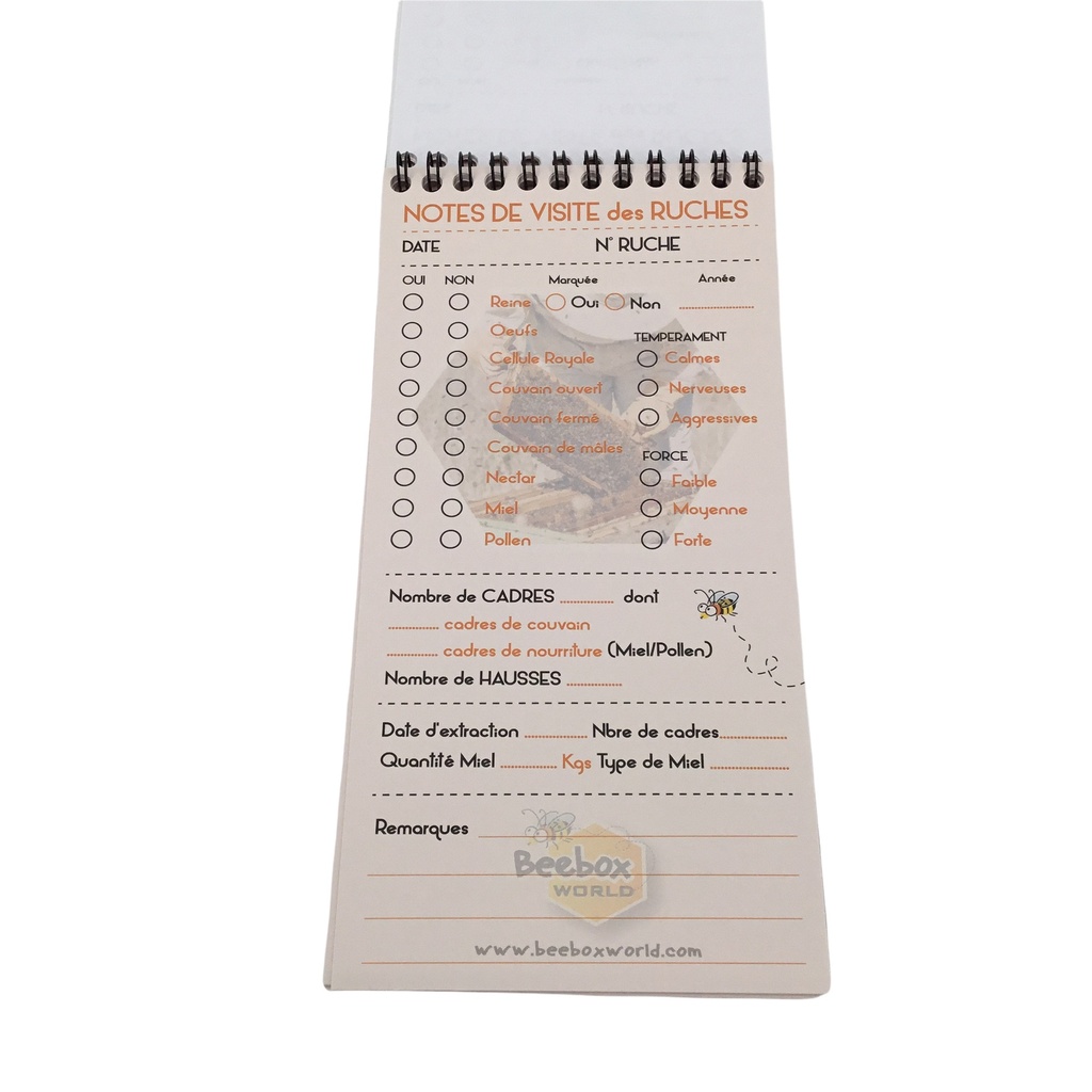 Carnet de visites de l'apiculteur