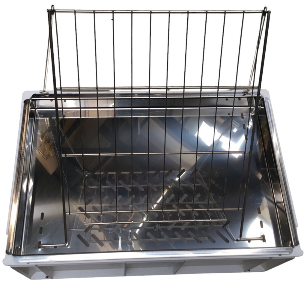 Bac à désoperculer avec vanne et bac d'égouttage en inox