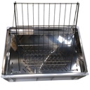 Bac à désoperculer avec vanne et bac d'égouttage en inox