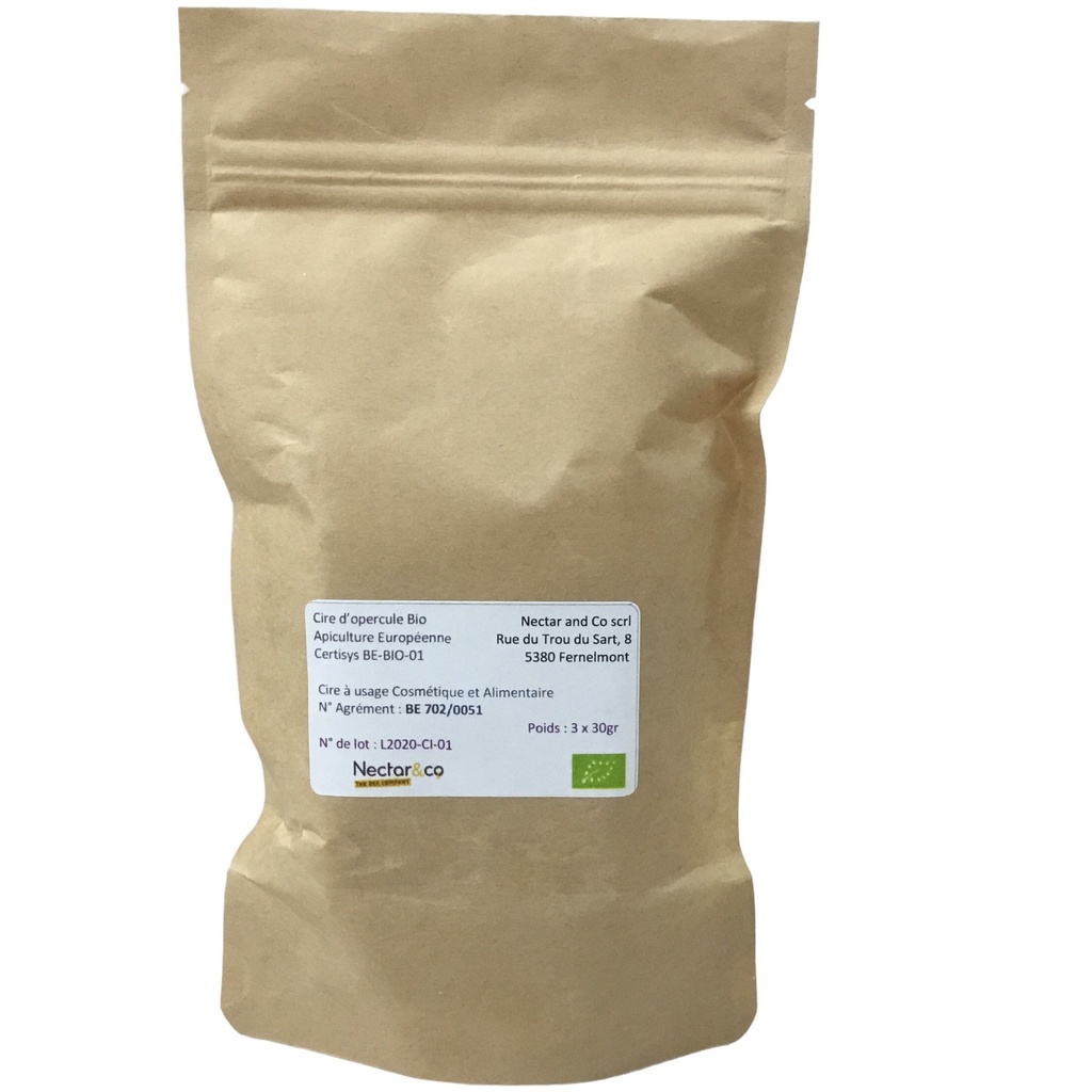 Cire d'opercule Bio à usage Cosmétique et Alimentaire - 3x30g Certysis BE-Bio-01