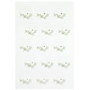 Etiquettes rondes Ø 60 mm "Fleurs blanches" feuille de 15 étiquettes