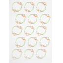 Etiquettes rondes Ø 60 mm "Fleurs de lin rouge" feuille de 15 pièces, Namur