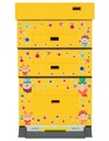 Ruche 10C EASY-ONE DECO jaune or avec dessins d'enfants