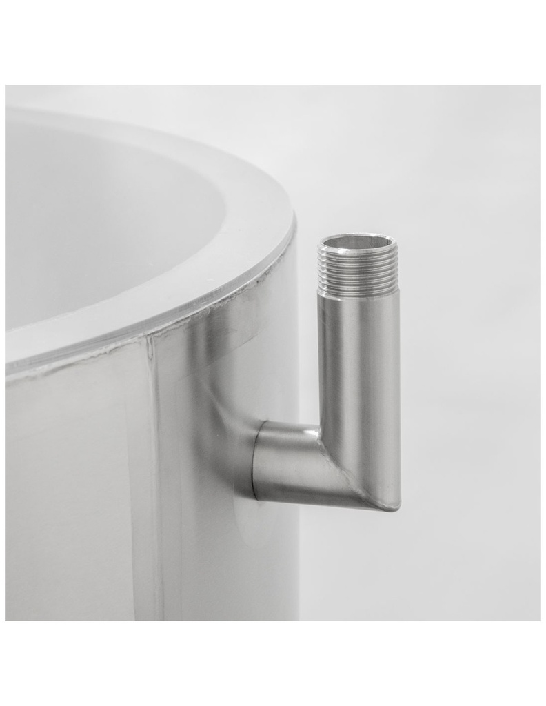 Mélangeur de sirop en acier inoxydable 200 litres buse d'évacuation, trop plein d'eau