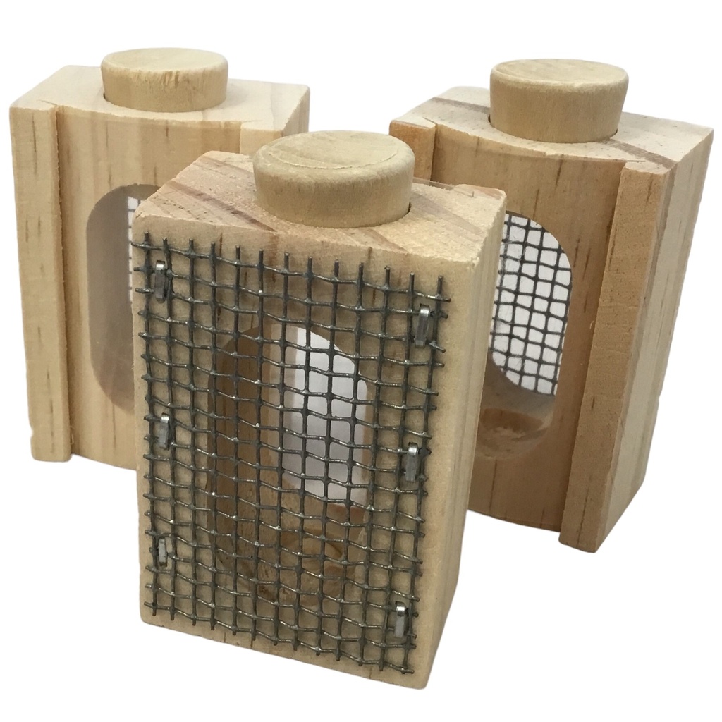 Bouchon en bois dur et résistant pour cage d'incubation Zander