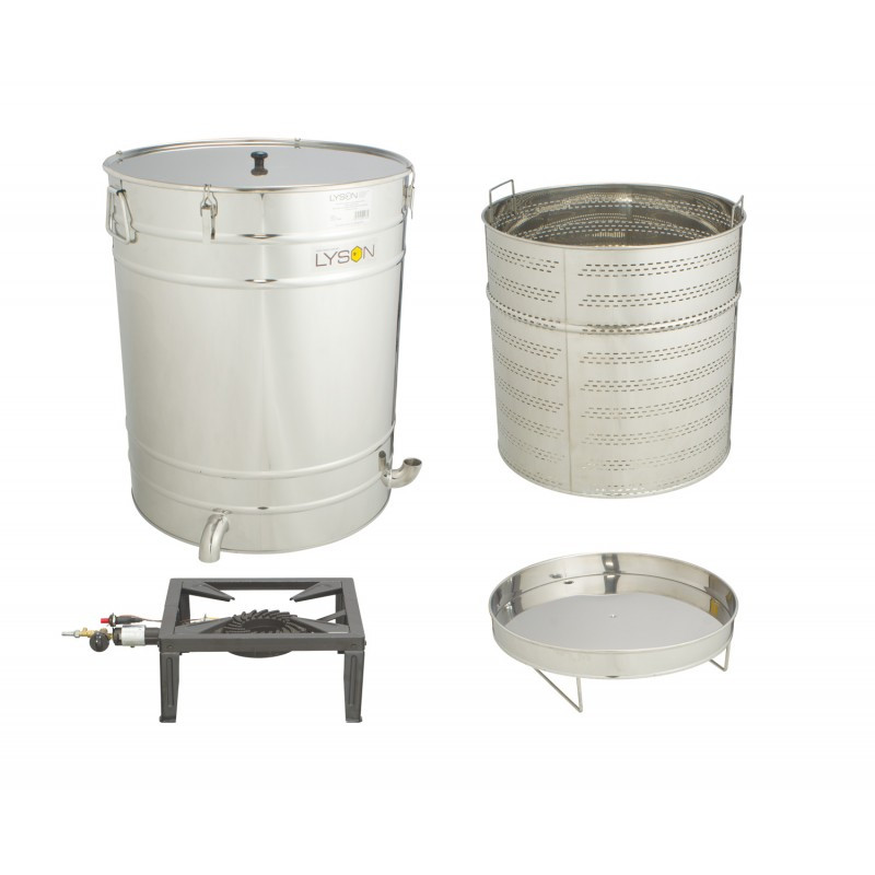 Chaudière à cire 200l à gaz avec réchaud