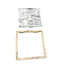 Grille à reine en acier galvanisé avec encadrement en bois pour ruche Warré (1).webp