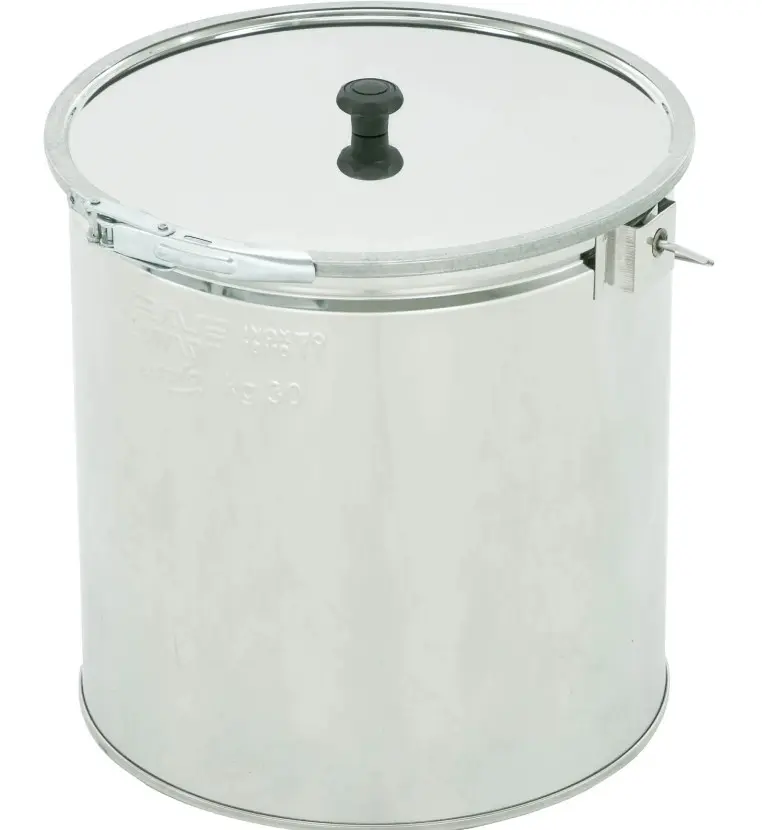 Seau en acier inoxydable 30 kg avec filtre et bague de serrage SN_251 4.webp
