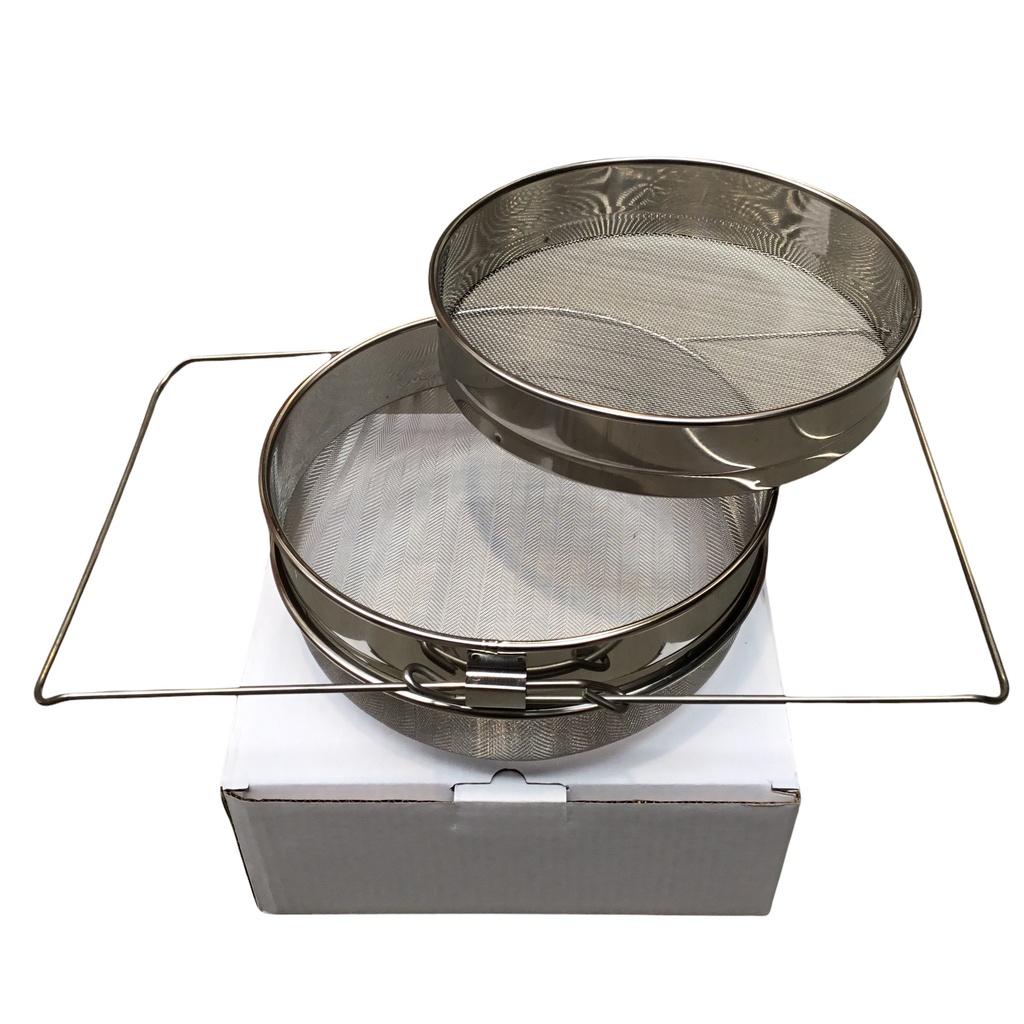 Double filtre à miel en inox réglable PREMIUM