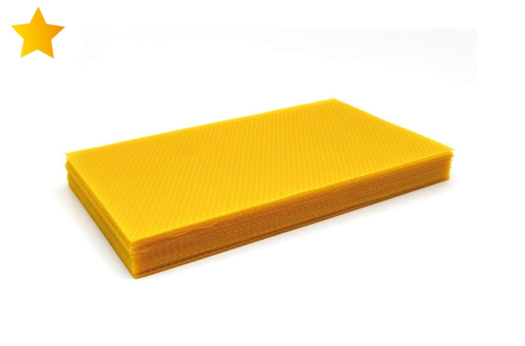 Cire gaufrée à mâles - format Dadant -1 kg