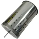 Pot en inox pour enfumoir Ø 10 cm - 1 pied fileté