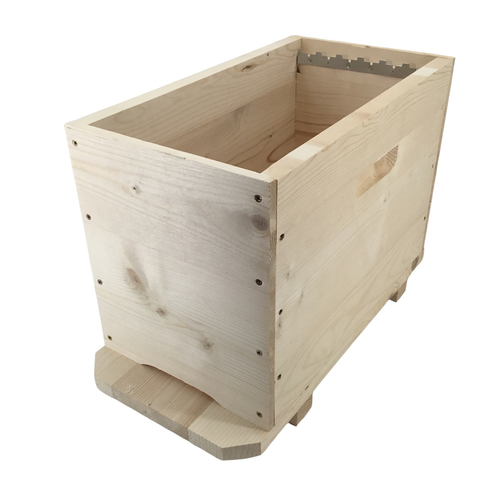 Corps de ruchette Dadant 6 cadres avec fond fixe