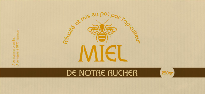 Etiquettes MIEL - "De notre rucher" 250gr