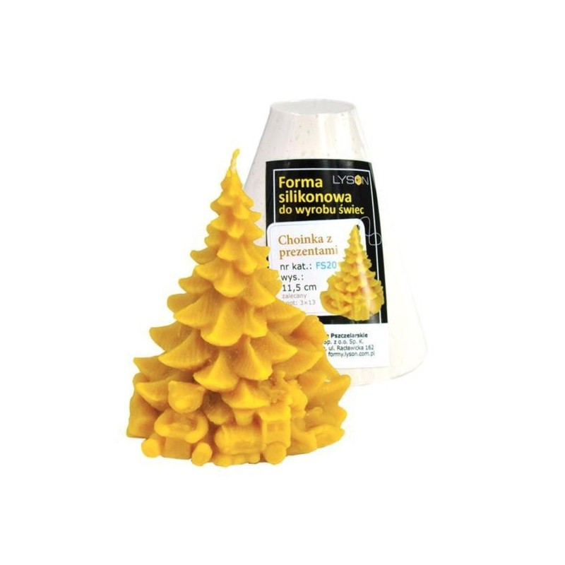 Moule à cire pour bougie - "ARBRE NOEL + CADEAUX"