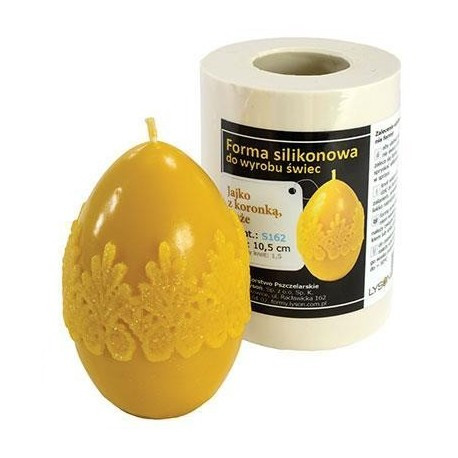 Moule à cire pour bougie - "GRAND OEUF AVEC MOTIF"