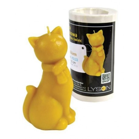 Moule à cire pour bougie - "CHAT AVEC ECHARPE"