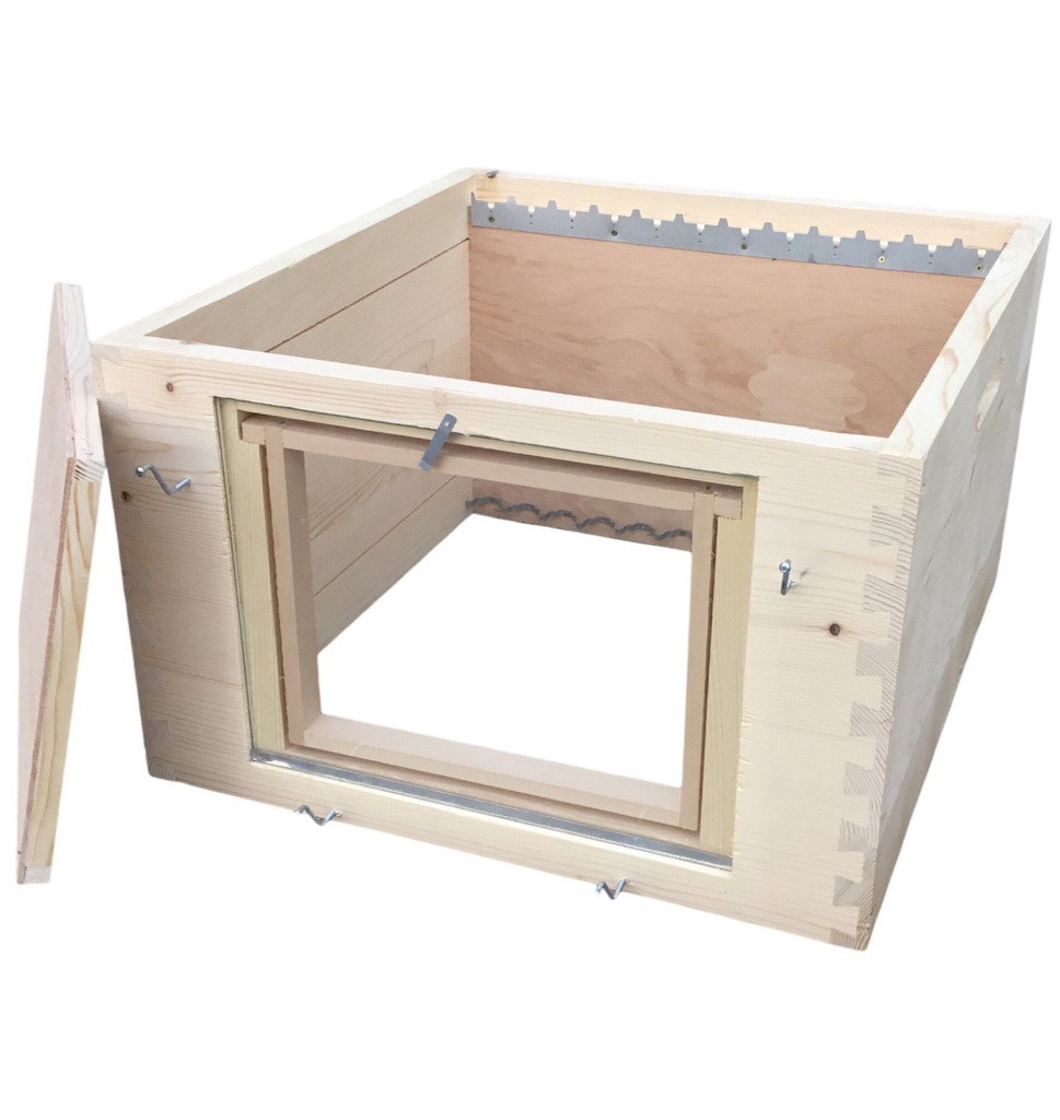 Corps de ruche QA double parois avec cadre témoin DADANT 12C 