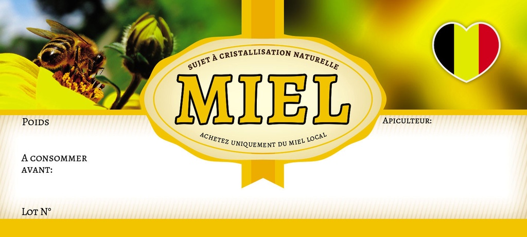 Etiquettes MIEL - "Achetez du miel local"