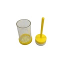 Tube à piston BUDGET en PVC Jaune
