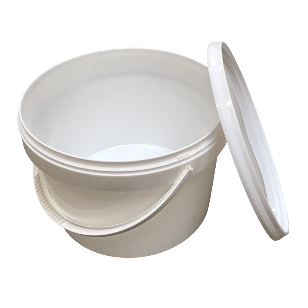 Seau BLANC en polypropylène - 10 kg