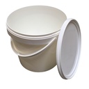 Seau BLANC en polypropylène - 25 kg