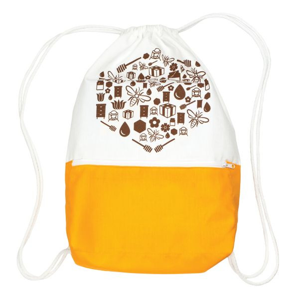 Sac à dos en coton avec motif imprimé