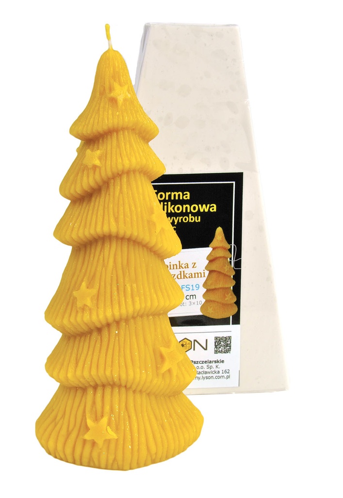 Moule à cire pour bougie - "SAPIN ETOILE"