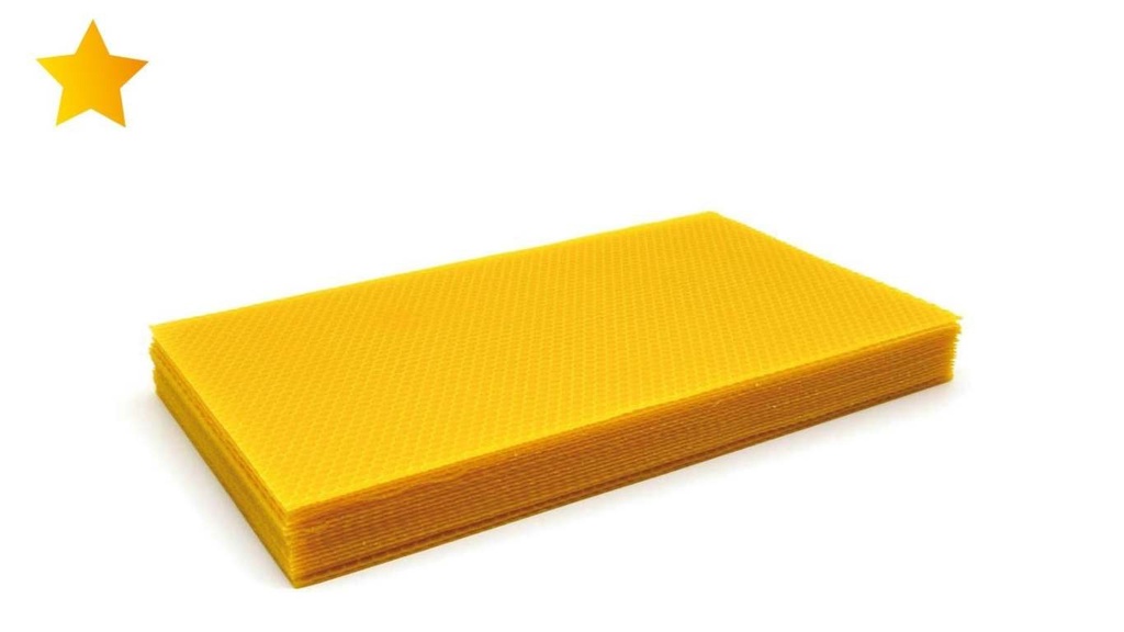 50 feuilles de cire* gaufrée pour CORPS DADANT