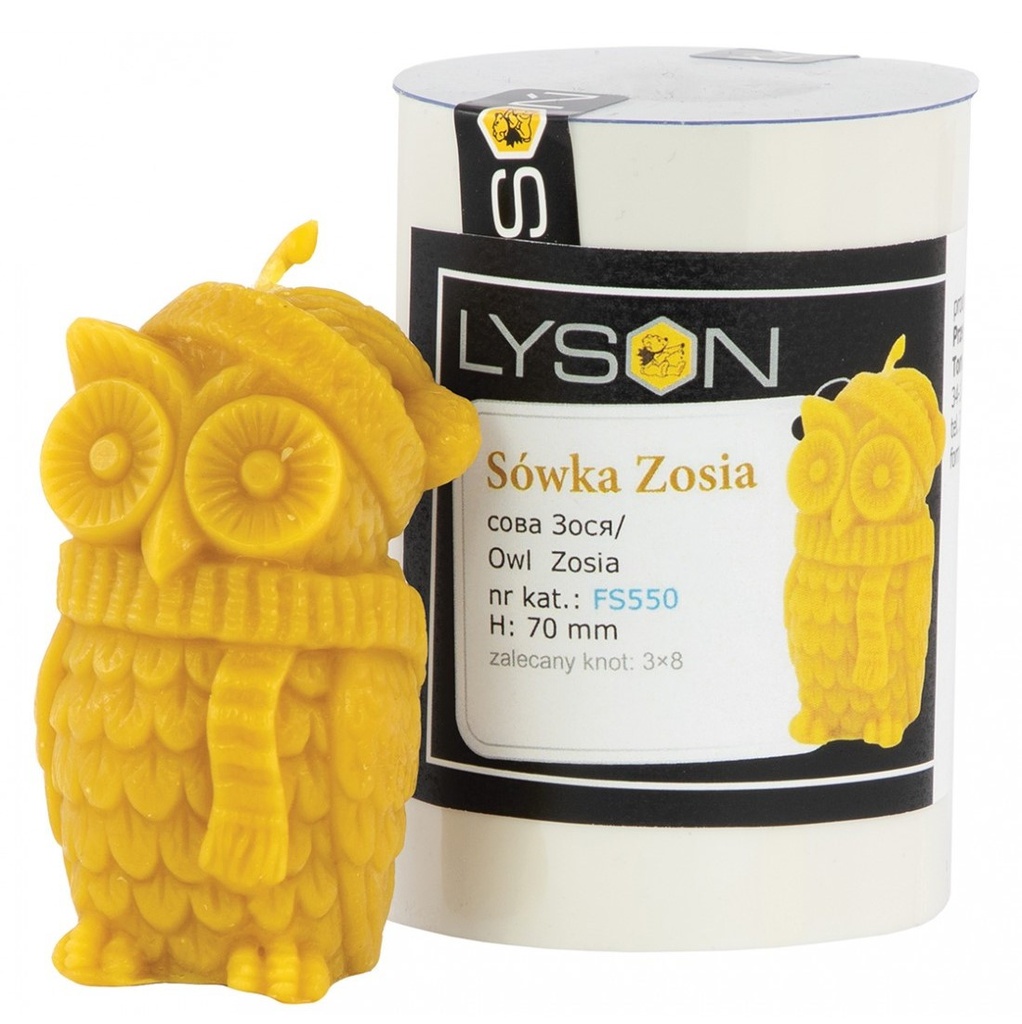 Moule à cire pour bougie - "HIBOU AVEC ECHARPE"