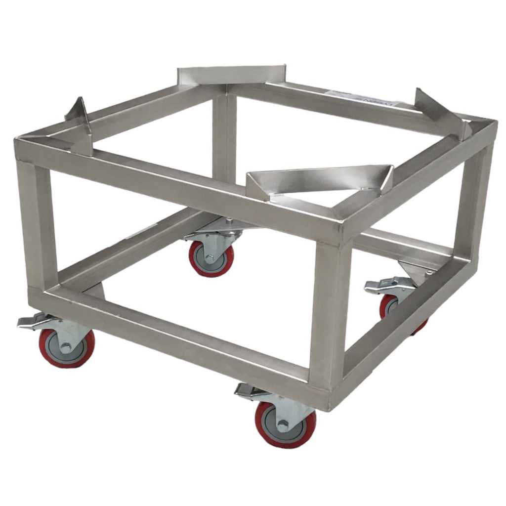 Chariot de transport (61 cm de côté) pour maturateur - mélangeur malaxeur