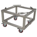 Chariot de transport (71 cm de côté) pour maturateur - mélangeur malaxeur