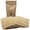 10 sachets en papier kraft avec fenêtre plastique - Grand modèle
