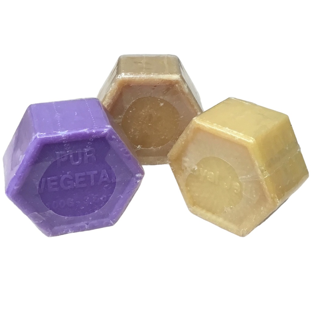 Lot de 3 savons artisanaux 100% végétal  : 2 + 1 gratuit
