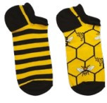 Chaussettes amusantes avec abeilles - courtes