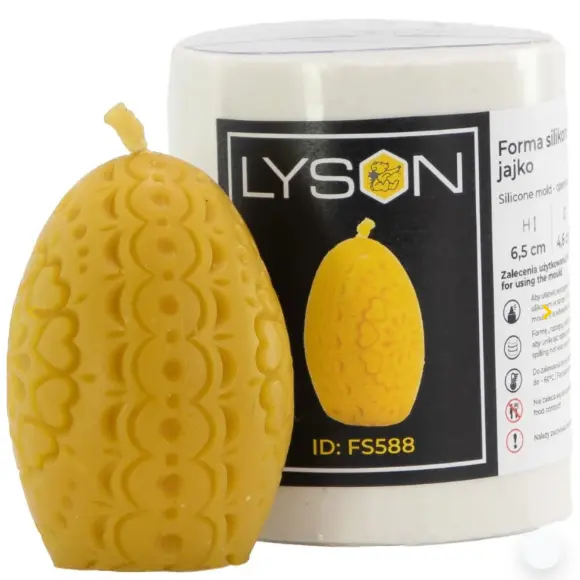 Moule en silicone pour bougie - Œuf de Pâques ajouré 