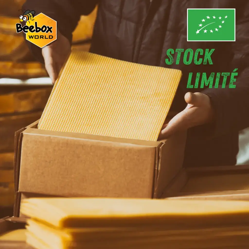 10 feuilles de cire**** BIOLOGIQUE - corps DADANT  