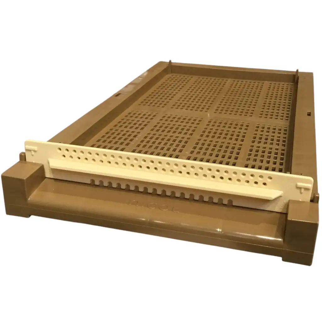 Porte grille à reine et à mâles pour fond de ruchette 6 cadres Nicot IVOIRE (4.2) 