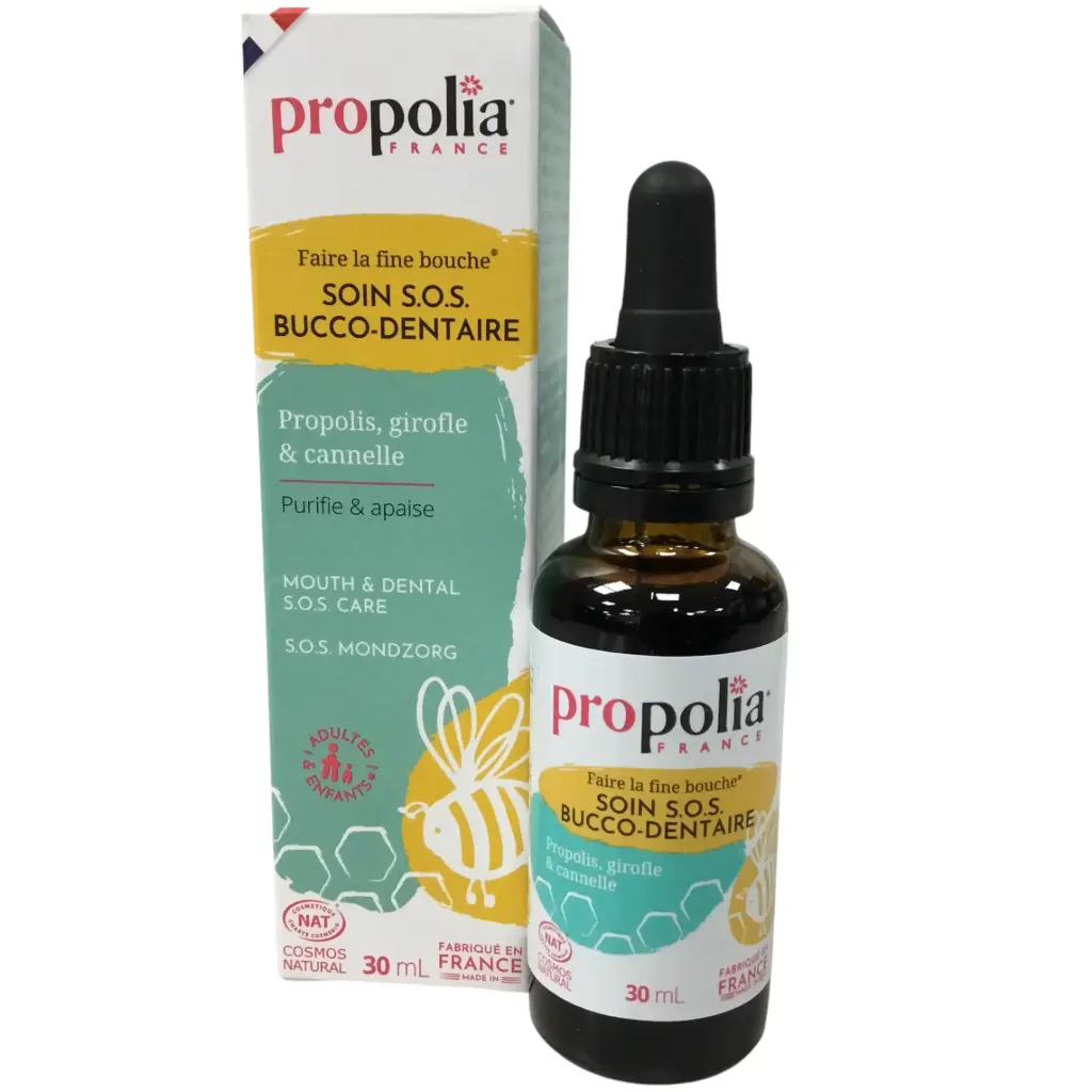 Soin bucco-dentaire naturel Propolia propolis miel girofle – 30 ml